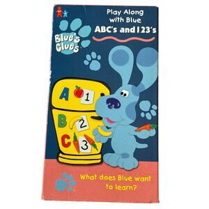 Blues Clues ABCs & 123s Nickelodeon VHS retro Y2K Kidcore 1999 90s VCR